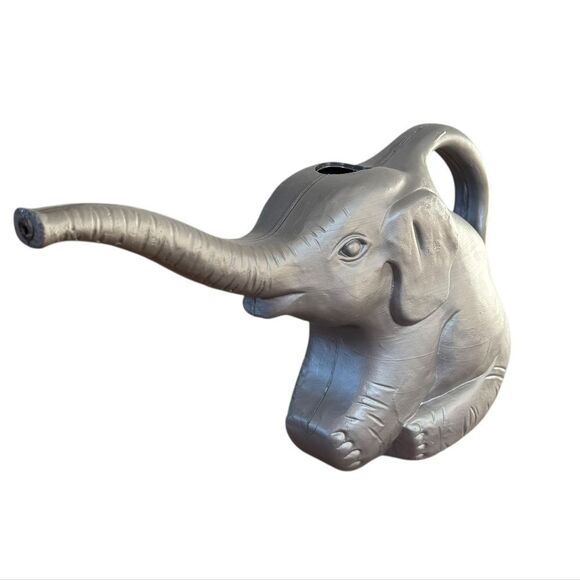 Vintage Elephant Watering Can Plastic Union Products 1998 Gray Trunk - Picture 5 of 7